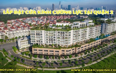 Lắp đặt cửa kính cường lực tại quận 2